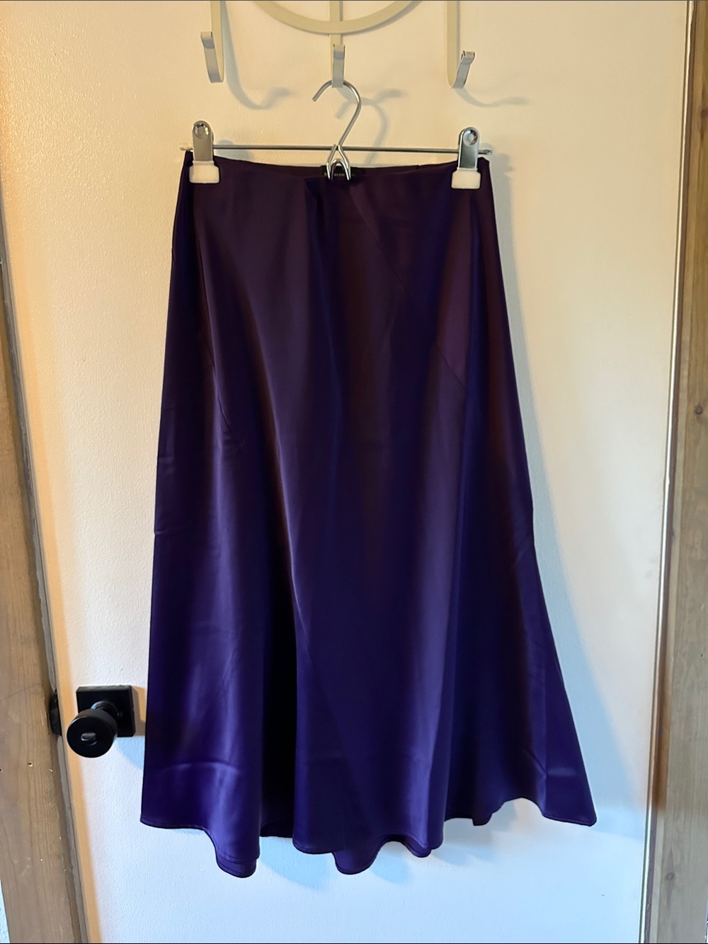 Banana Republic Violet Satin A-Line Skirt